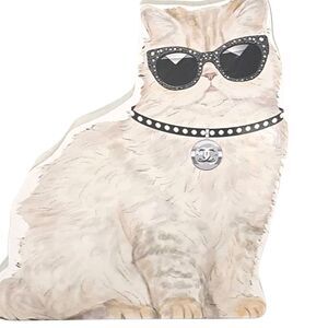 At Home Chanel Stylish Cool Cat Wooden Decor